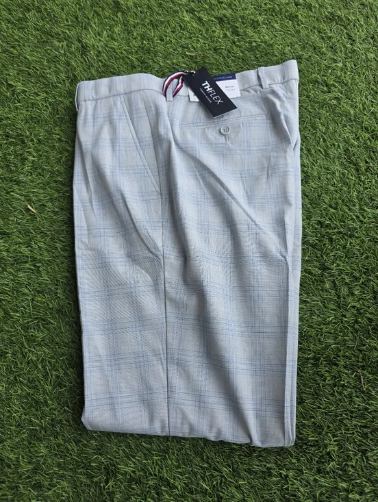 Tommy Hilfiger Men's THFLEX Dress Pants 36x34 NWT Grey Blue $95 MRSP Career - Picture 2 of 6